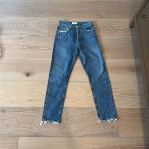 AGOLDE Jamie Cropped Jeans Denim size 23 Medium Wash Ankle Length